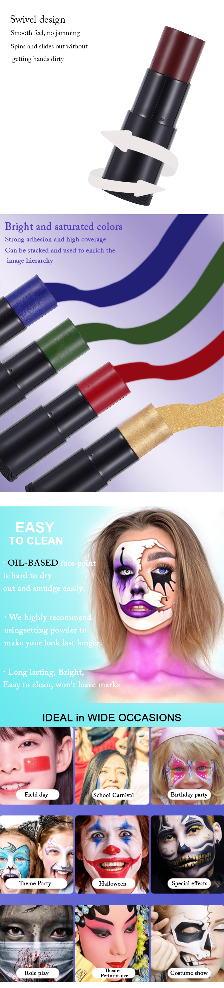 Customized Face & Body Painting Stick manufacturers From China | Thincen 8