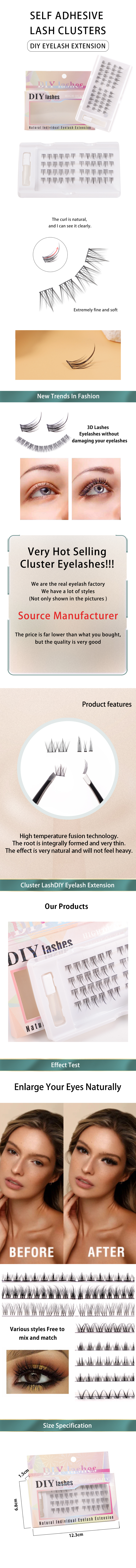 Best 4 Lines Segmented eyelashes Supplier & manufacturers | Thincen Company 6