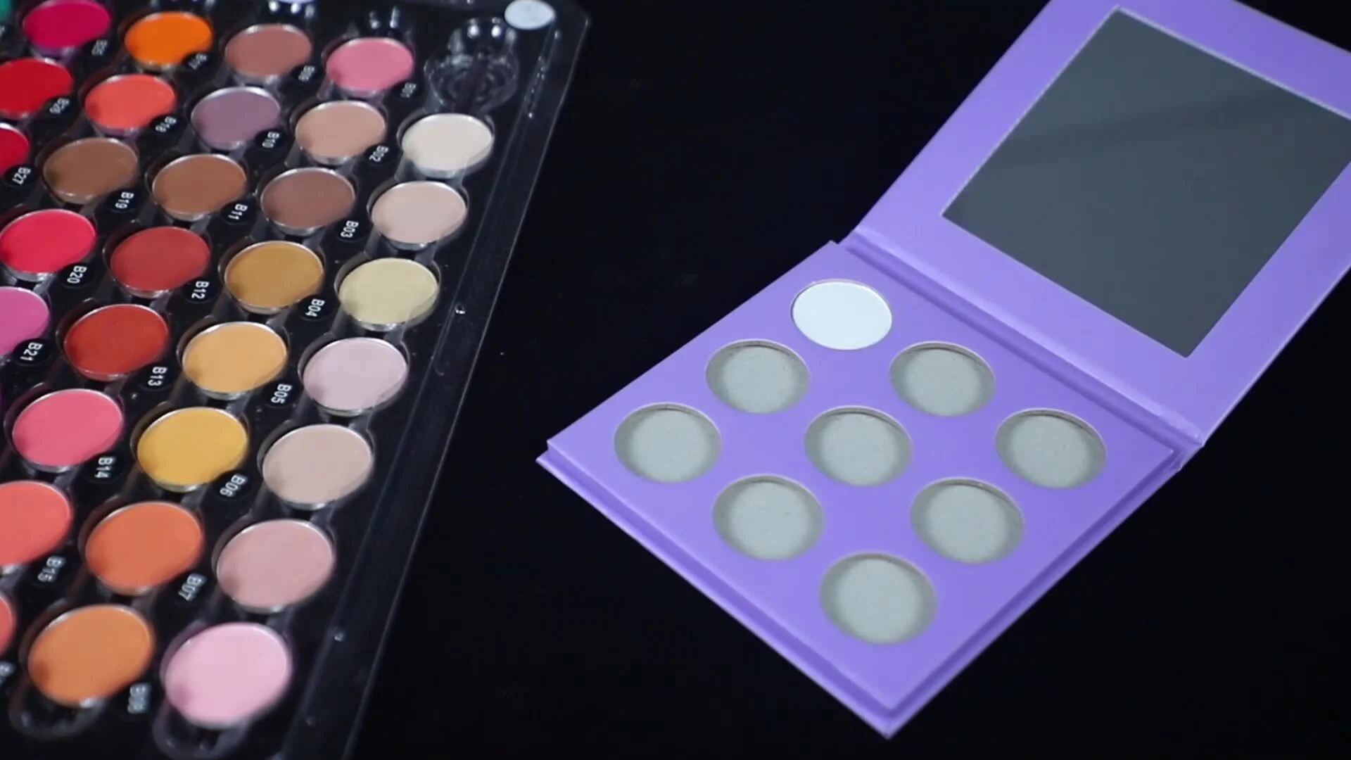 9 Colors Mini Vegan Glitter DIY Eyeshadow Palette Supplier 1