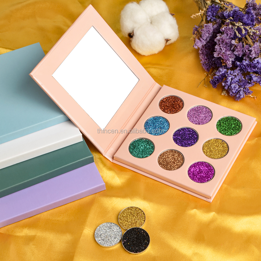 9 Colors Mini Vegan Glitter DIY Eyeshadow Palette Supplier 8