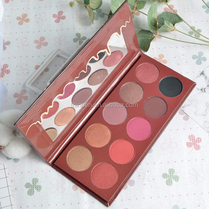 Wholesale 10 Colors Chocolate Eyeshadow Palette with Mirror 12