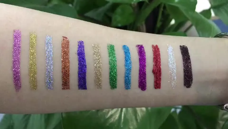 Wholesale Customized Glitter High Pigment 12 Colors Liquid Eyeliner 1
