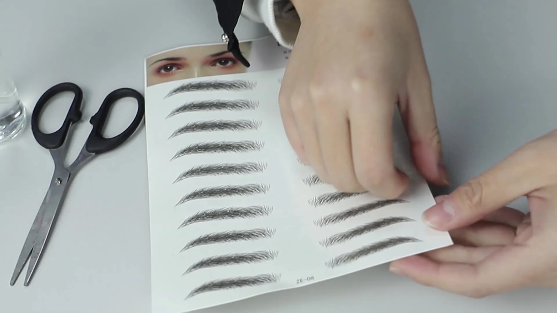 Wholesale custom eyebrow tattoo 4D stickers 1