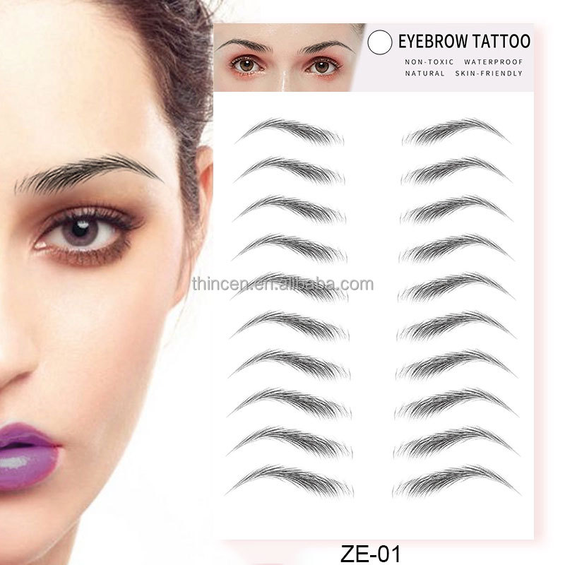 Wholesale custom eyebrow tattoo 4D stickers 11