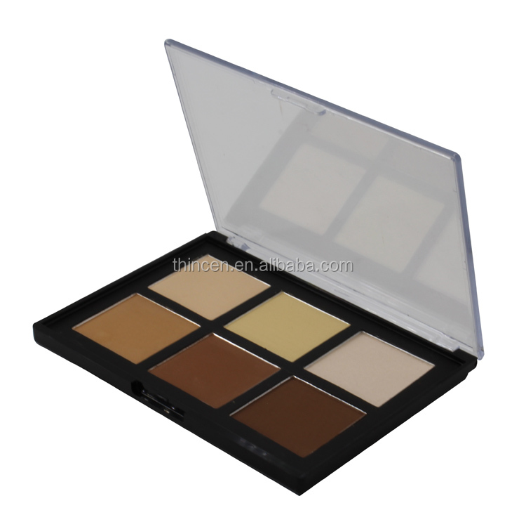 Hot Selling Waterproof 6 Colors Name Brands Face Powder Palette Compact 12