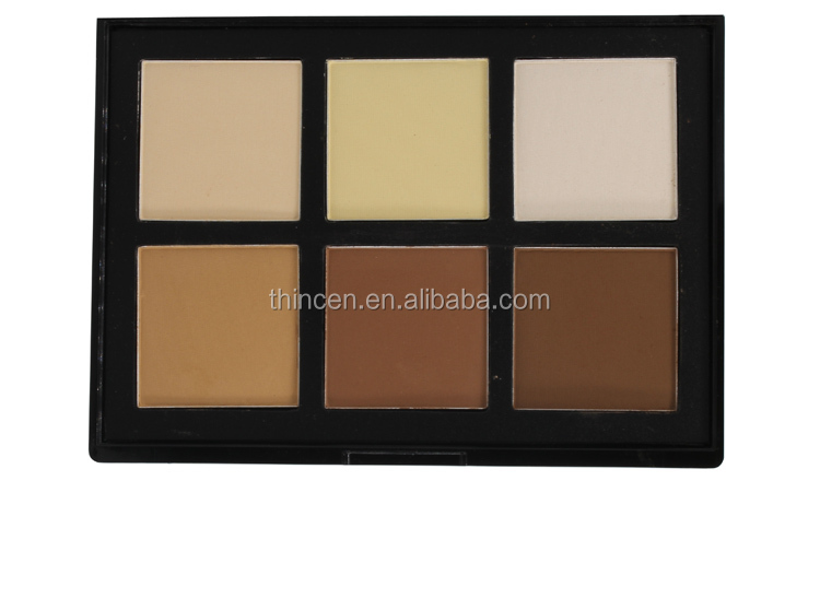 Hot Selling Waterproof 6 Colors Name Brands Face Powder Palette Compact 18
