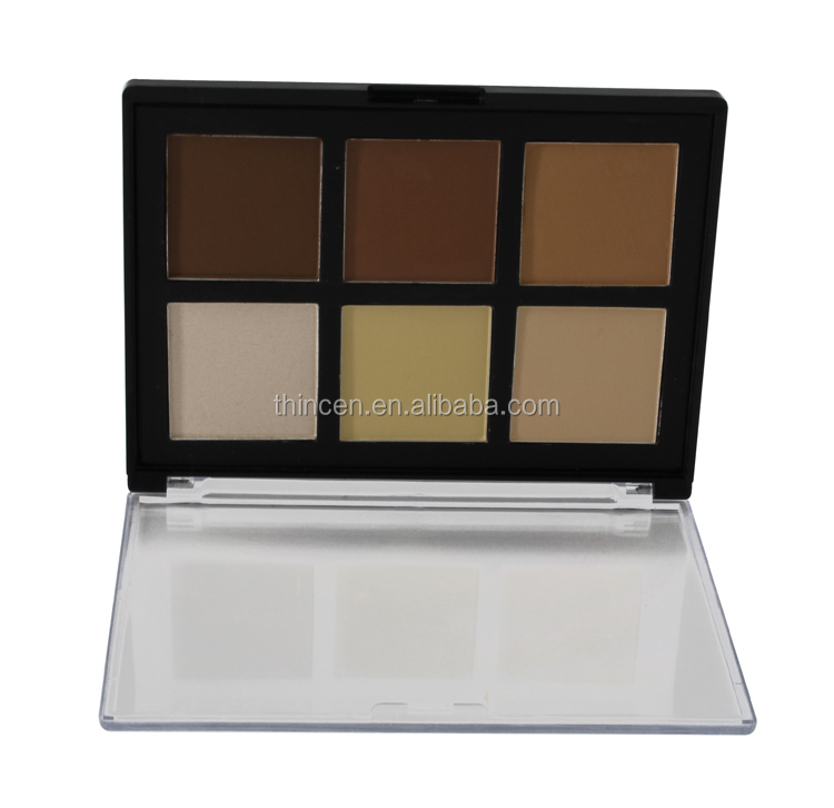 Hot Selling Waterproof 6 Colors Name Brands Face Powder Palette Compact 16