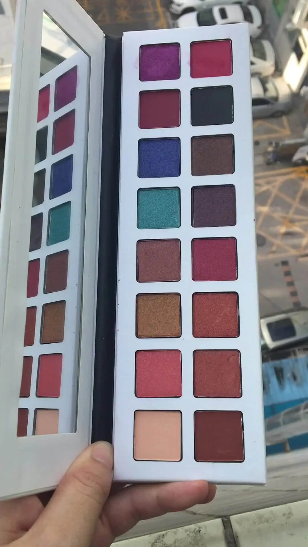 16 High Quality Tray Pressed Glitter Eyeshadows 1