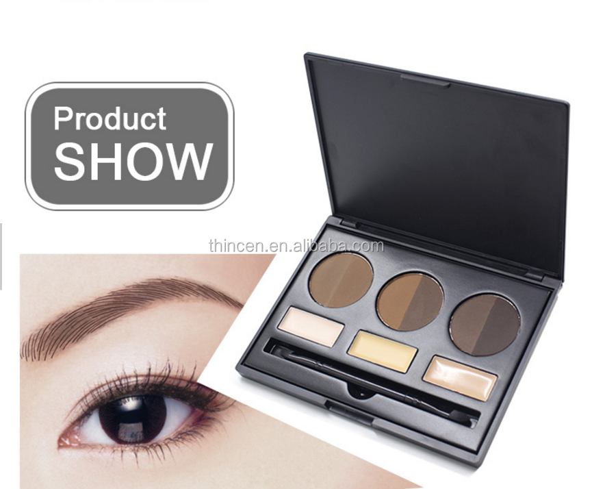 Wholesale High Pigment Eyebrow with Concealer Palette Eyebrow kit 12