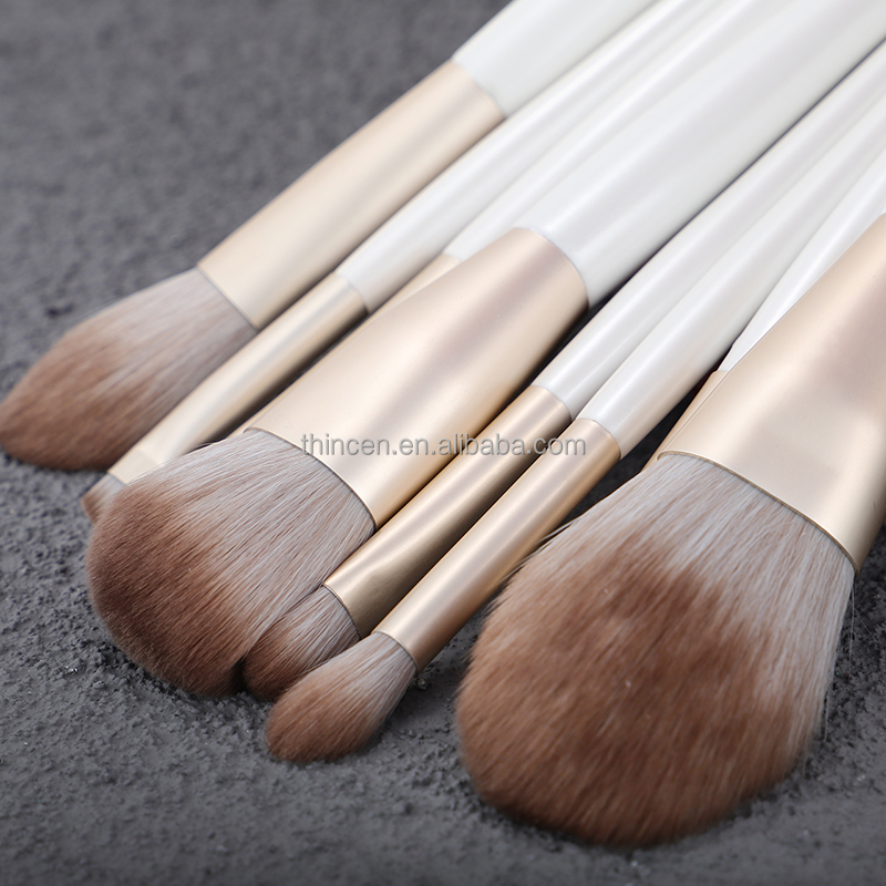 8pcs Luxury White Makeup Brush Set Wholesale 11