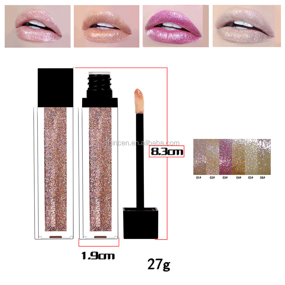 Waterproof Private Label Liquid Glitter Nude Lip Gloss 15