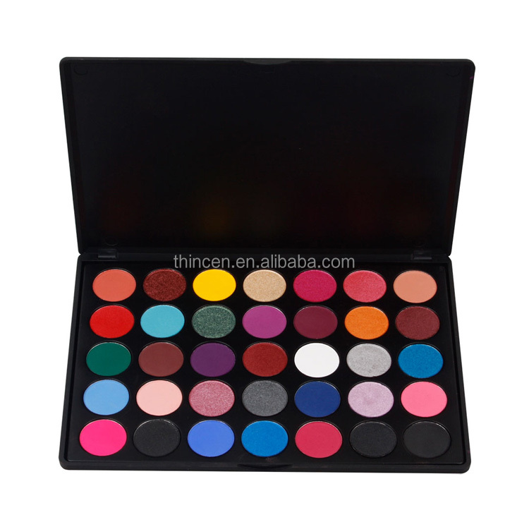 35 Color Glitter Pigment Loose Cosmetic Private Label Eyeshadow Palette 8