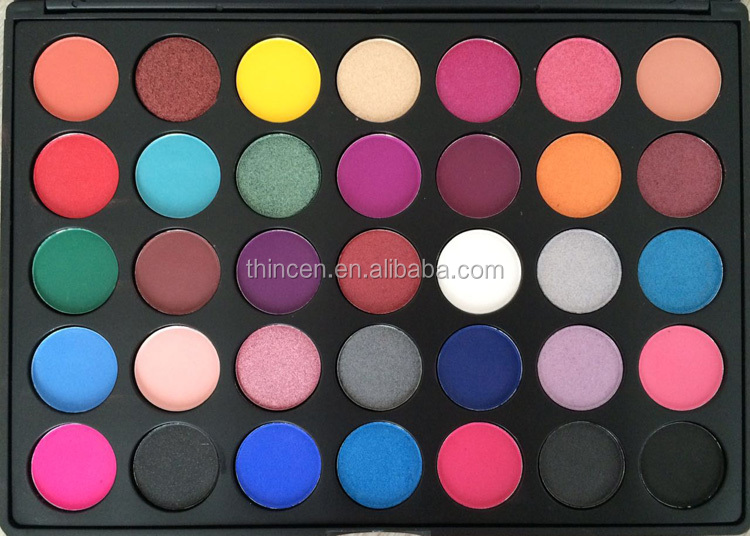 35 Color Glitter Pigment Loose Cosmetic Private Label Eyeshadow Palette 9