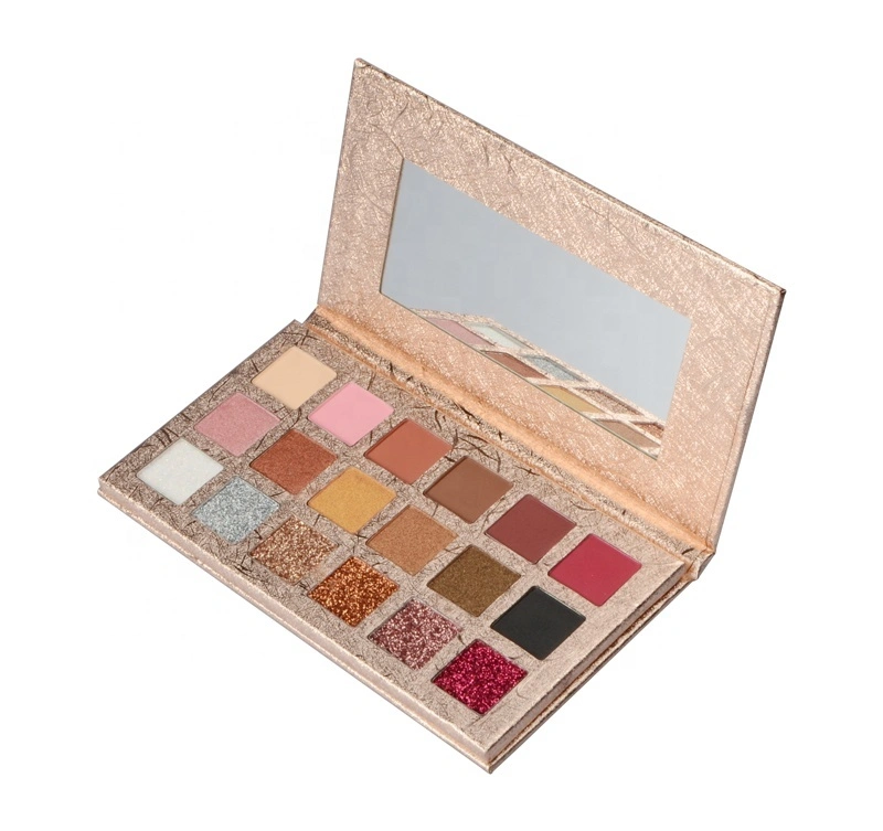 18 Color Matte Glitter Eyeshadow Palette Custom Factory 1
