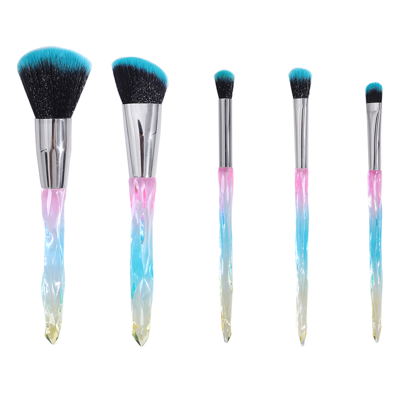 High Quality 5pcs Crystal Handle Makeup Brush Set 8