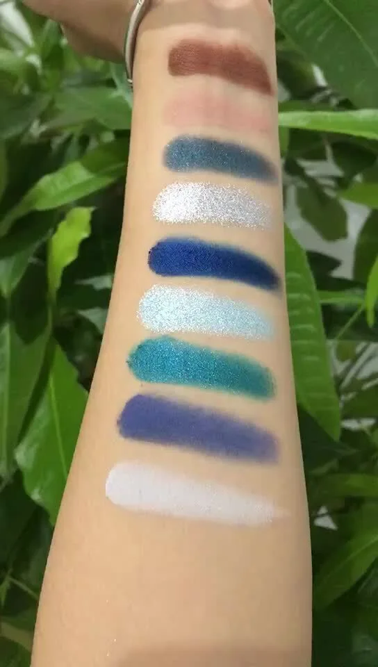 9 Shades of Square Shimmer Vegan Eyeshadow Palette - Thincen 1
