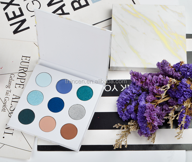 9 Shades of Square Shimmer Vegan Eyeshadow Palette - Thincen 15