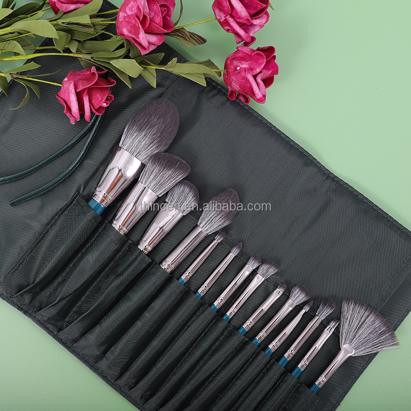 14-Piece Green Eyeshadow Makeup Brush Set - Thincen 10