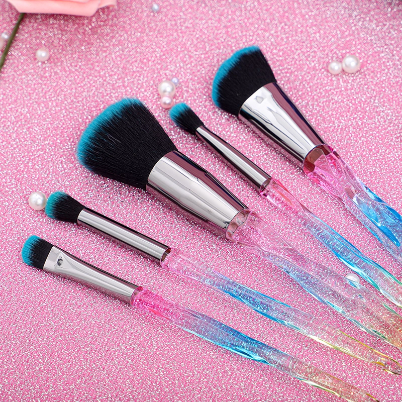 Transparent Crystal Makeup Brush Set Wholesale Customized 1