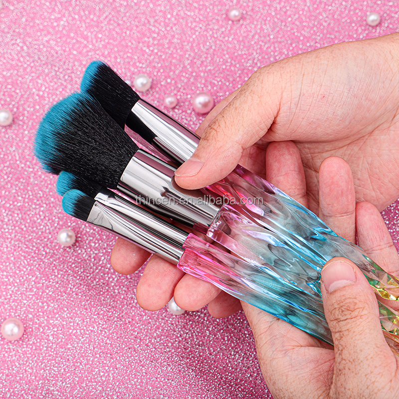 Transparent Crystal Makeup Brush Set Wholesale Customized 16