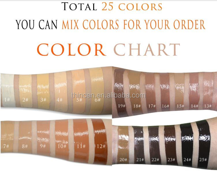 Wholesale 25 Colors Full Coverage Makeup Liquid Foundation 11