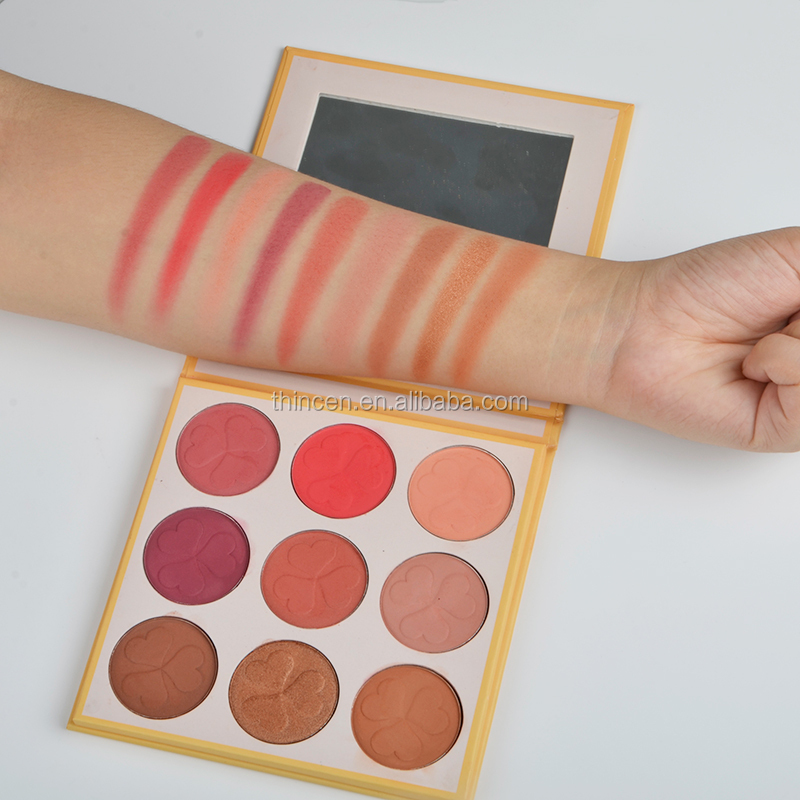 9 shades of shimmery eyeshadow and Blush Palette Maker 11