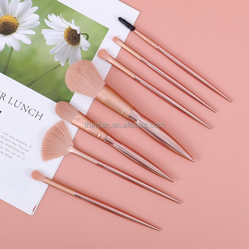 Set ng Luxury Pink na Makeup Brush na Pasadyang Pribadong Label - Thincen 8