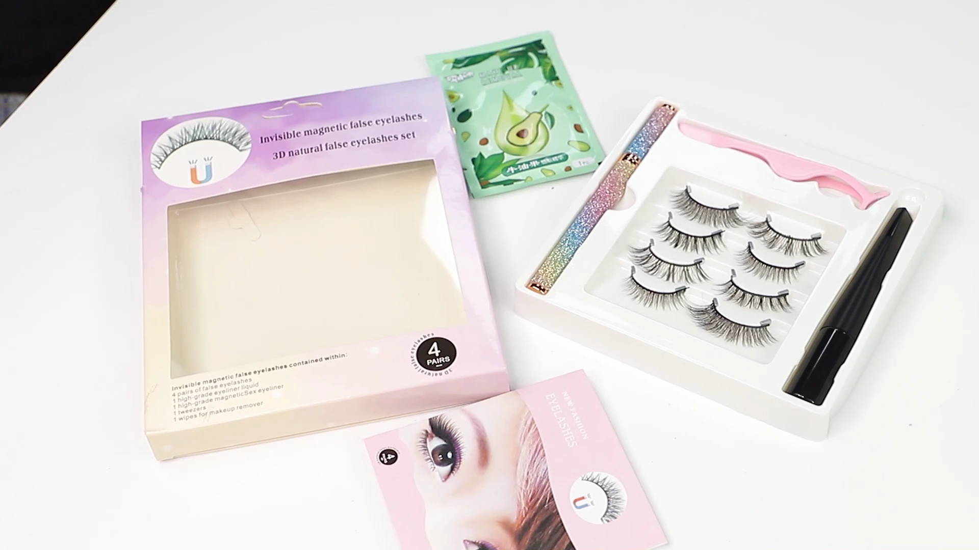Marangyang 3 Pares na Magnetic Eyelash Set na Pakyawan na Na-customize 1