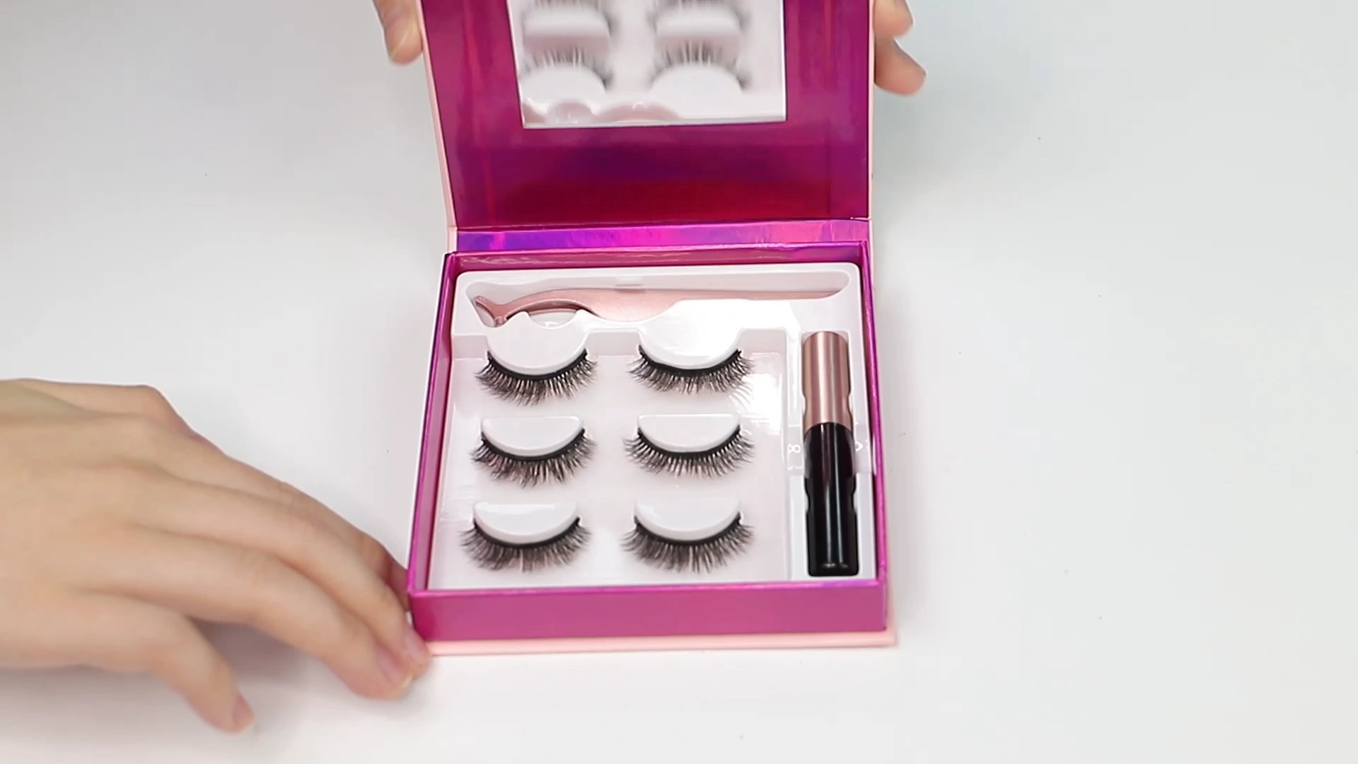 Wholesale no logo 3 pairs of magnetic eyelashes set 1