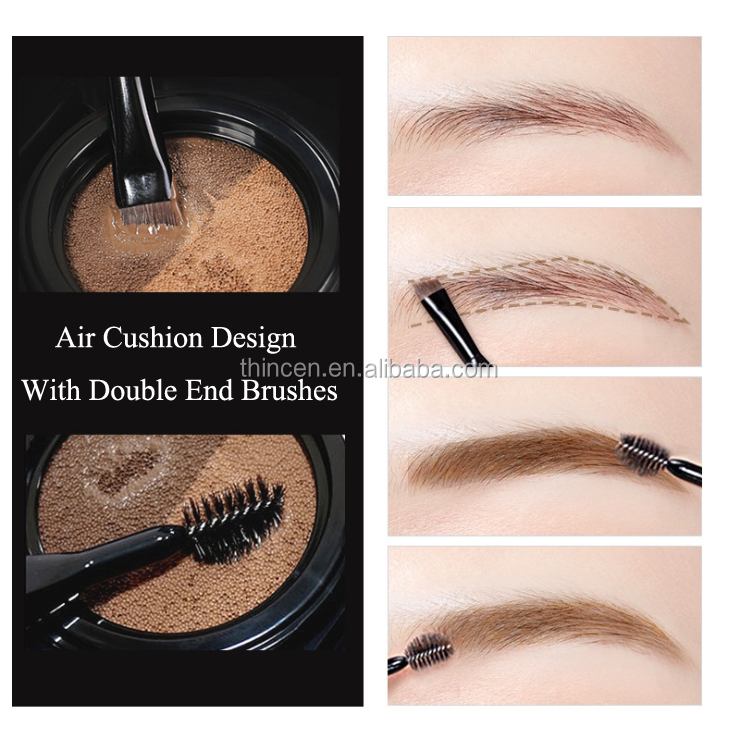 Індивідуальна довготривала двоколірна макіяжна водостійка олія для брів на повітряній подушці 8