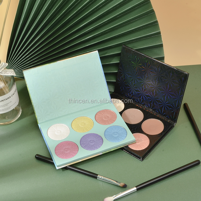 6 Colors Fluorescent Holographic Press Palette Private Label Manufacturer 9