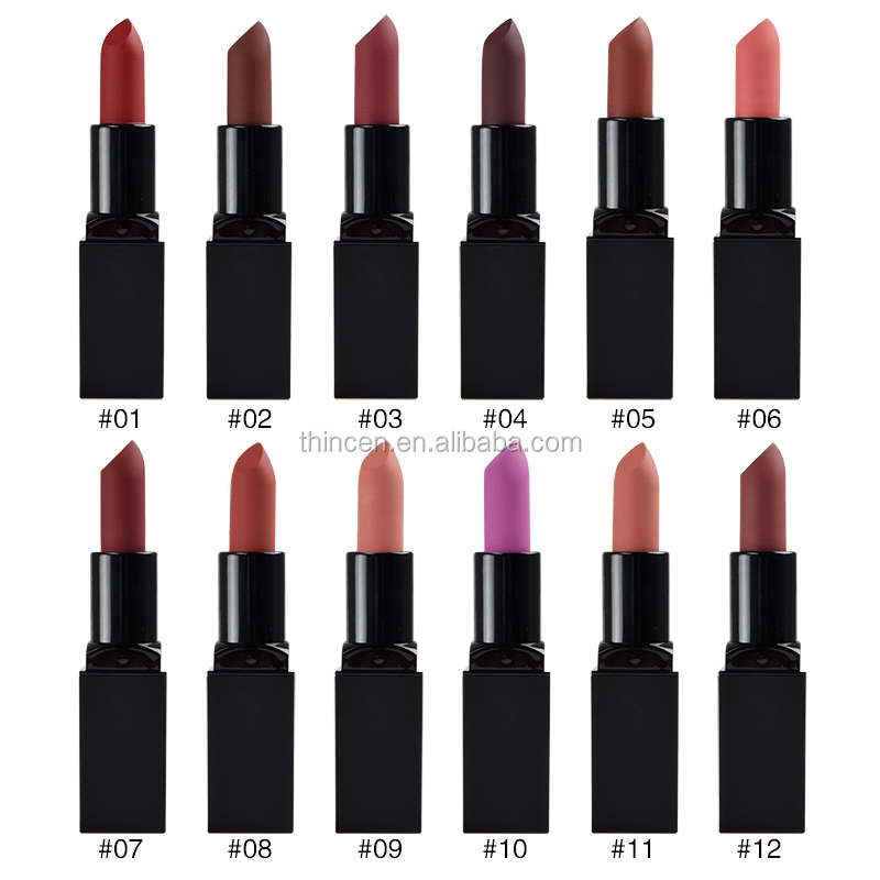12 Color Long Lasting Make Up Matte Private Label Lipstick 8