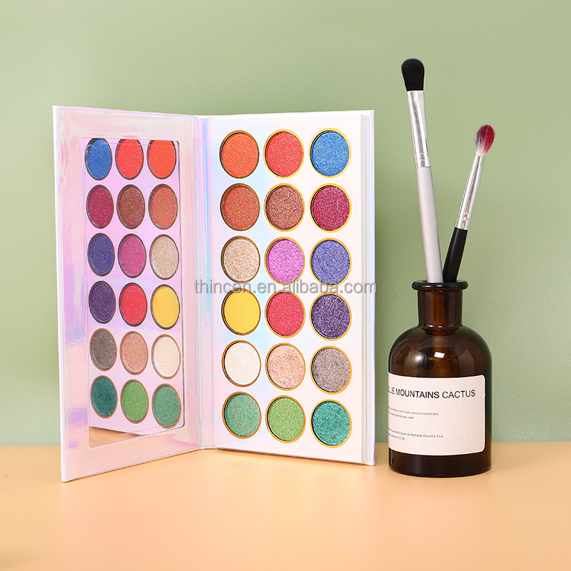 18 Colors Vegan Shimmer Glitter Eyeshadow Palette Supplier 12