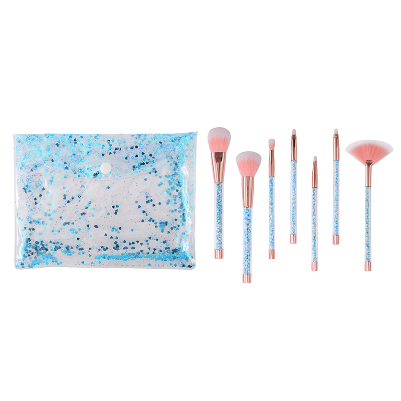 Thincen - V-7-1 High Quality Vegan Cruelty Free Makeup Brushes Private Label Custom LOGO Pink Foundation Makeup Brush Set Makeup Brushes 8