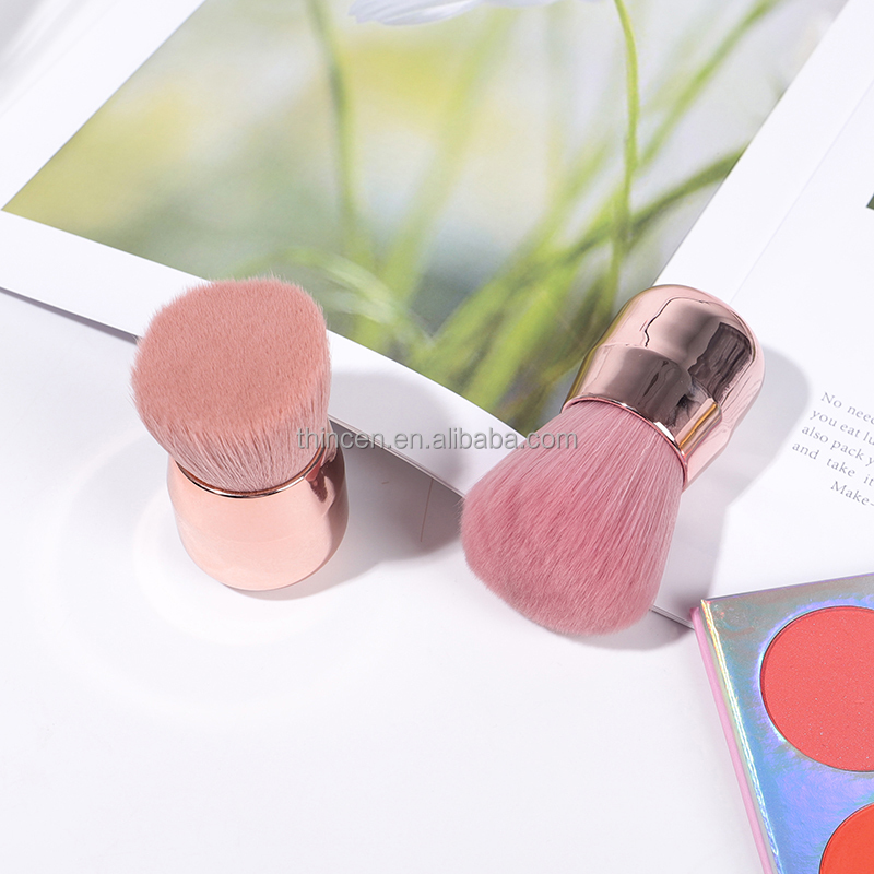 Natural Synthetic Hair Pink Blush Makeup Brush 12