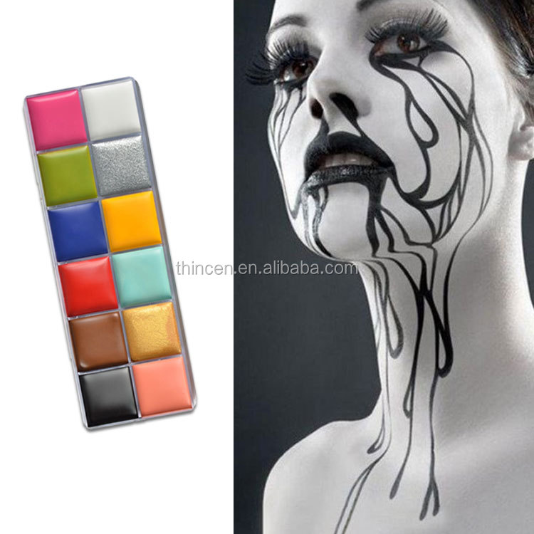 Wholesale Body Art Painting Supplies Makeup Palette Halloween Face Paint Set - Thincen 10
