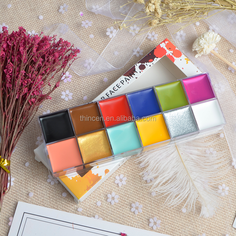 Wholesale Body Art Painting Supplies Makeup Palette Halloween Face Paint Set - Thincen 22