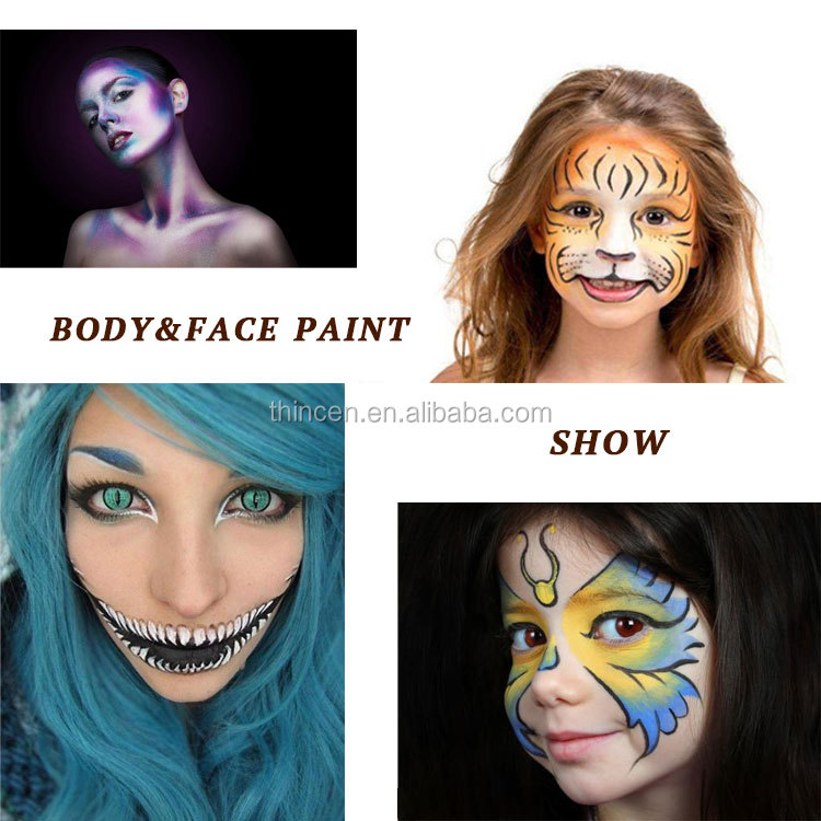 Wholesale Body Art Painting Supplies Makeup Palette Halloween Face Paint Set - Thincen 20