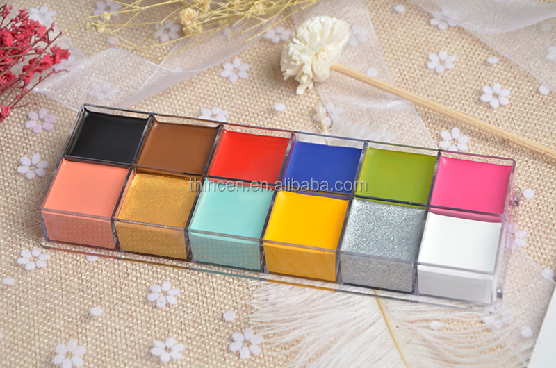 Wholesale Body Art Painting Supplies Makeup Palette Halloween Face Paint Set - Thincen 12