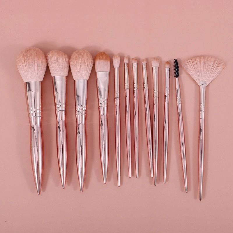 12 Pieces Rose Gold Wholesale Private Label Makeup Brush Set 1