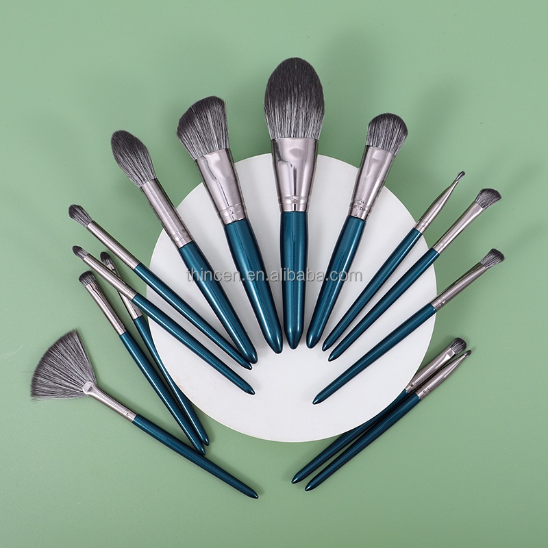 Професійний набір пензлів для макіяжу високої якості, приватний набір пензлів для макіяжу, веганський набір із сумкою 10