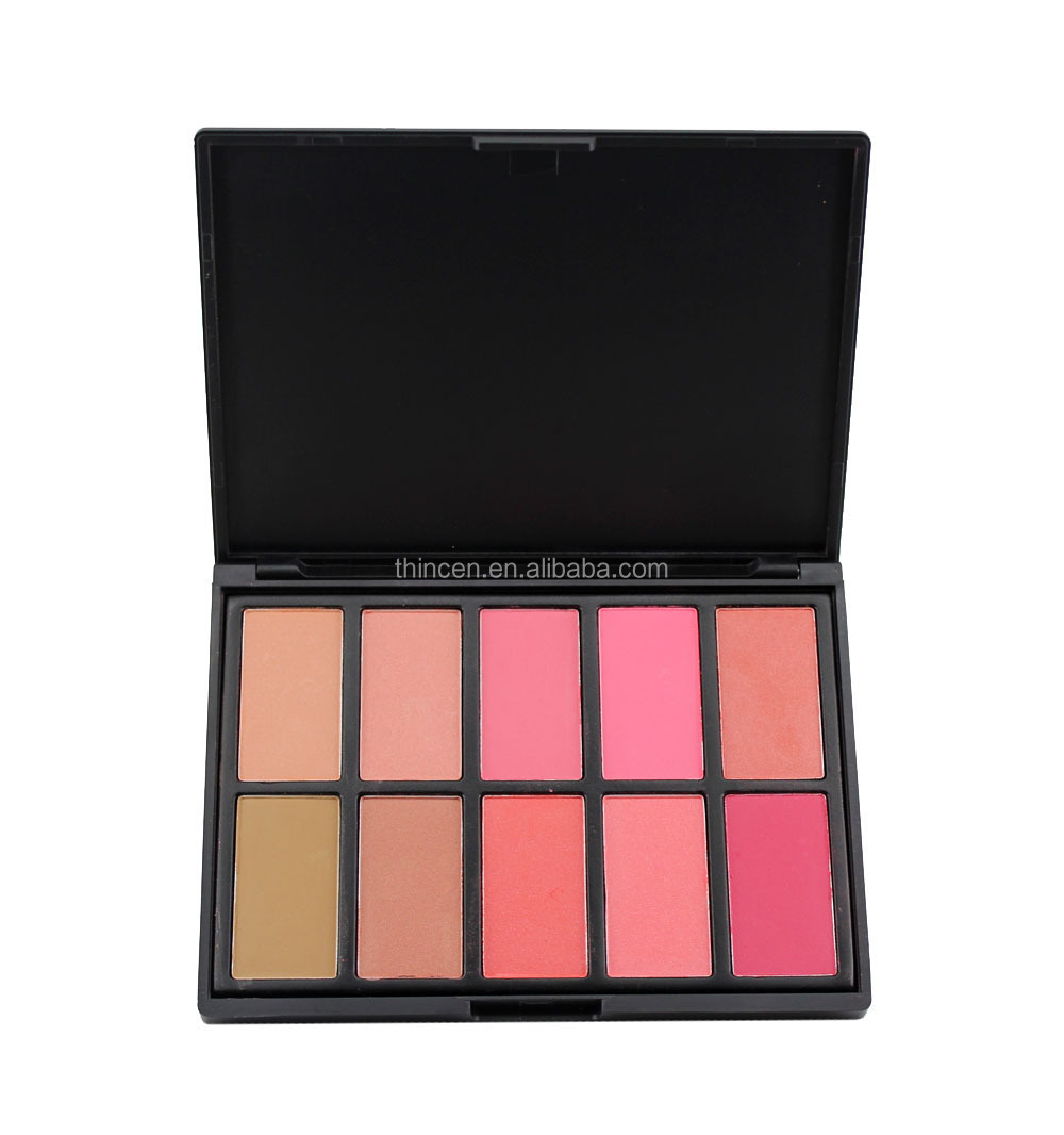 Thincen - No Logo 10 color cosmetic blusher palette 10 color makeup mixing blush palette Blush 9