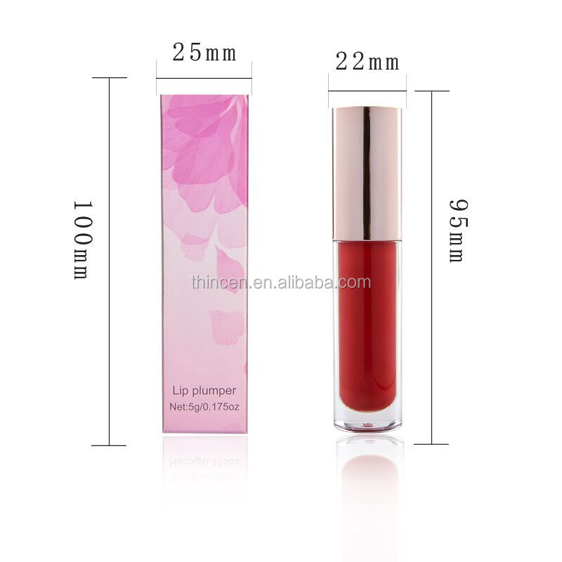 Wholesale transparent organic plump lip gloss private label custom 8