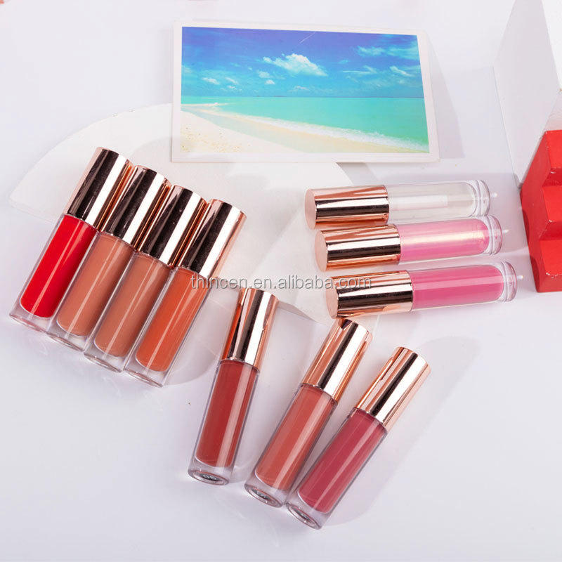 Wholesale transparent organic plump lip gloss private label custom 18