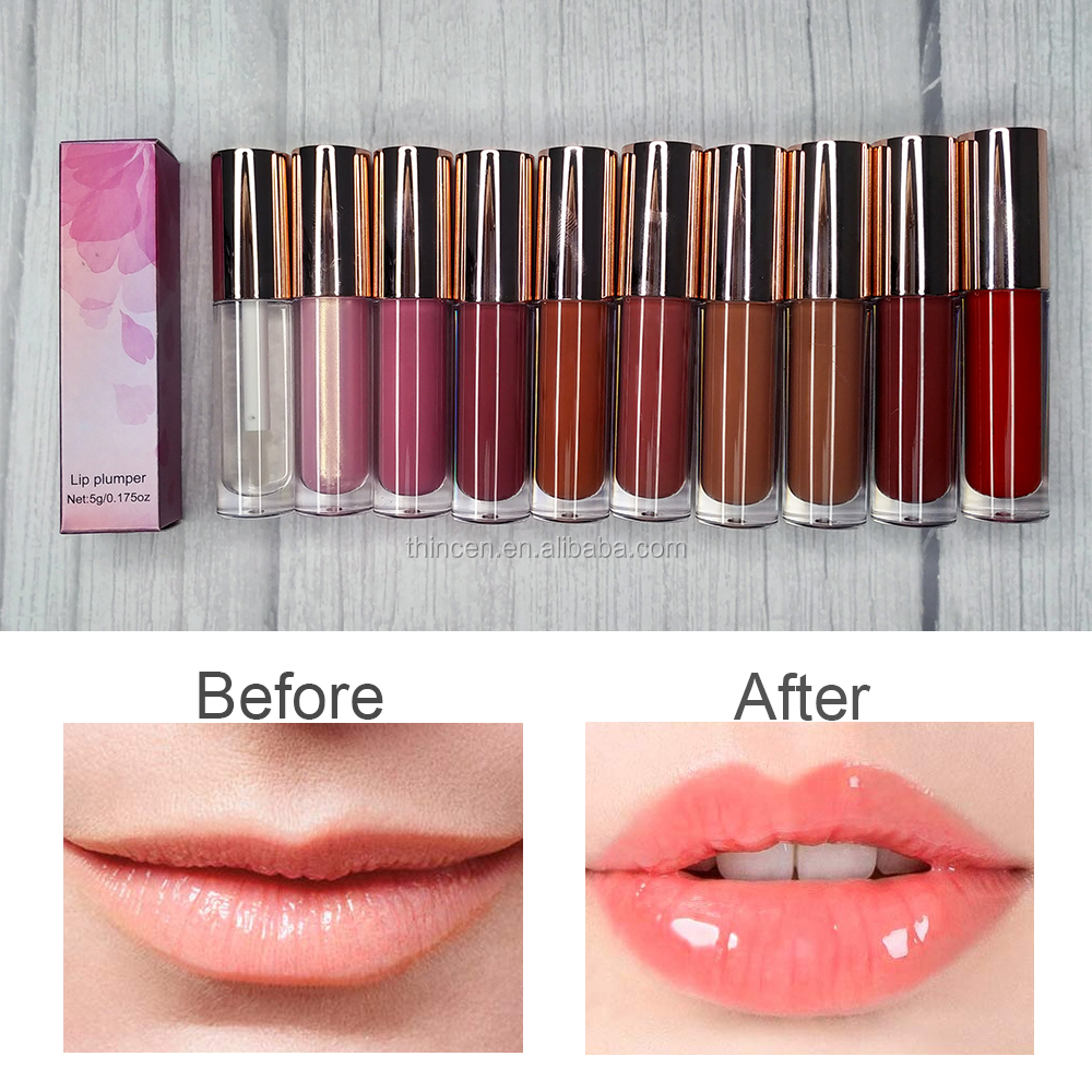 Wholesale transparent organic plump lip gloss private label custom 22