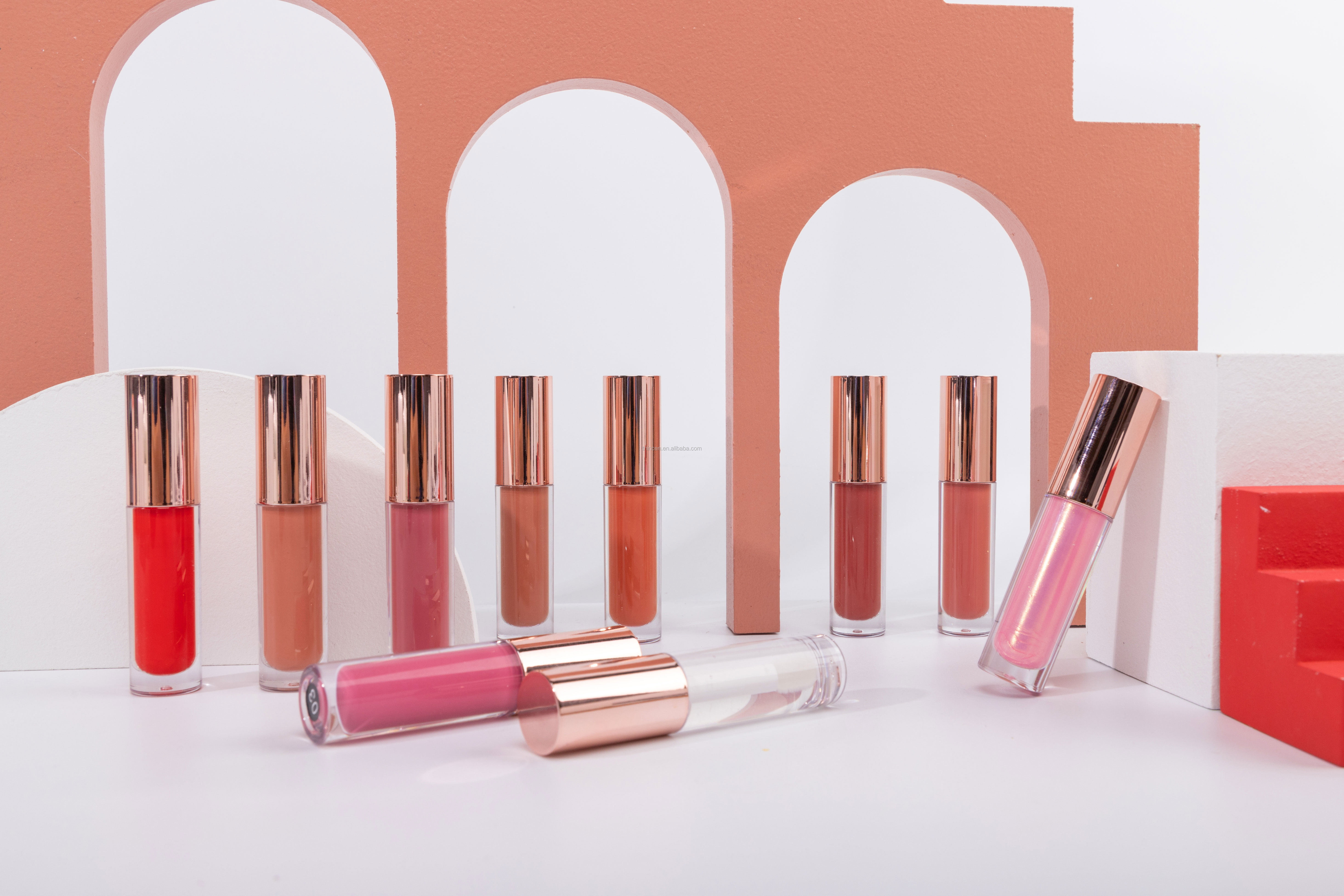 Wholesale transparent organic plump lip gloss private label custom 14