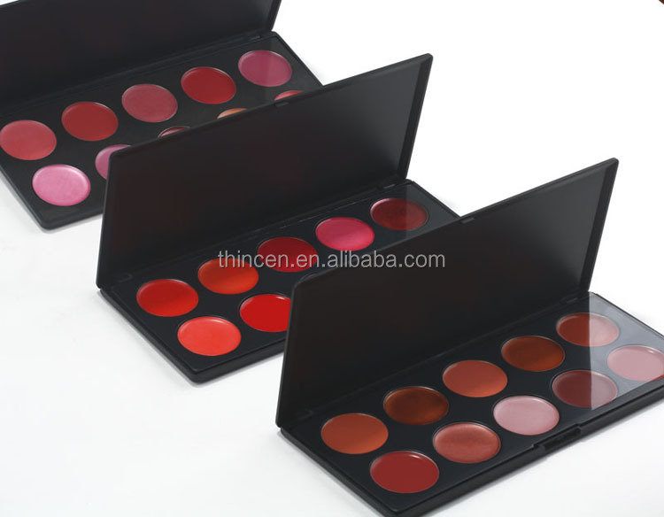 Wholesale Waterproof Cream Lip Gloss Palette Carton Packaging 10