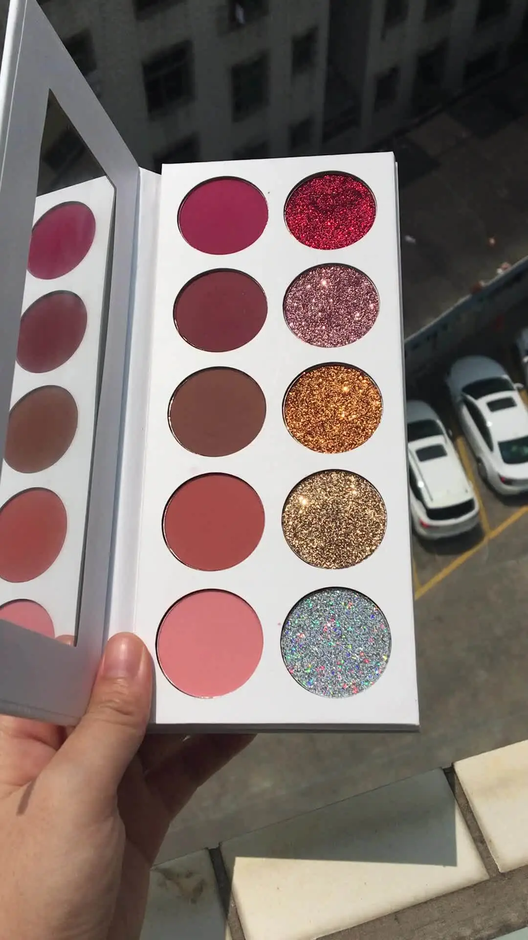 10 кольорів водонепроникної палітри тіней для повік з високим вмістом пігменту, оптовий виробник 1