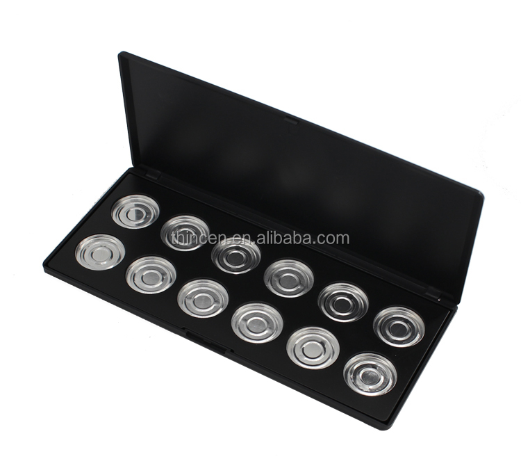 High quality DIY 12 pans magnetic empty eyeshadow palette 10