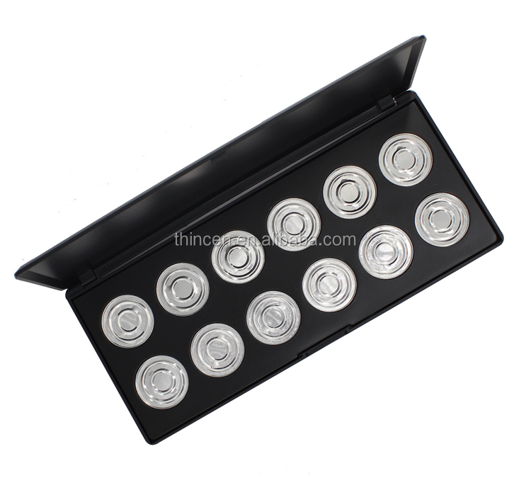 High quality DIY 12 pans magnetic empty eyeshadow palette 8
